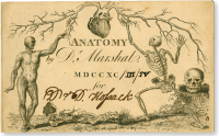David Hosack’s Admission Card to Dr. Marshal’s Anatomy Course, 1793-94. Archives and Special Collections, Columbia University Health Sciences Library